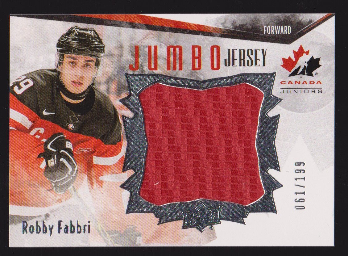 (image for) 2015-16 UD Team Canada Juniors Jumbo Jerseys #JSRF Robby Fabbri
